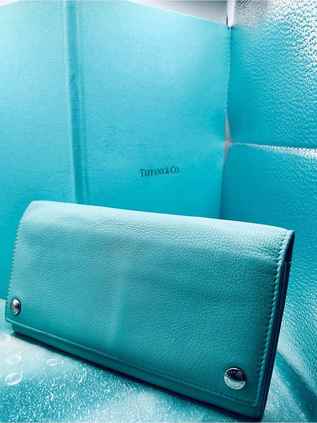 Tiffany & Co. Grained Leather Continental Travel Wallet Excellent Cond With Coa